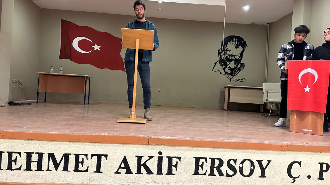 Mehmet Akif Ersoy'u Anma Haftası İçin Düzenlediğimiz Programımız